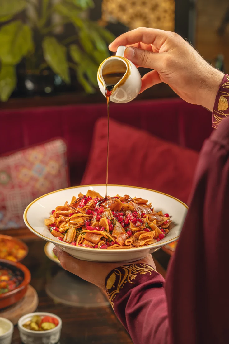 Fattoush with a Twist – Drizzled in Pomegranate Syrup & Family Memories